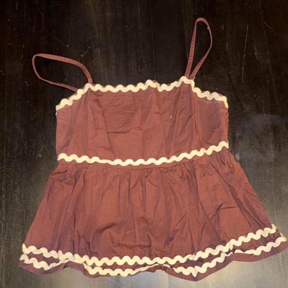 Brown babydoll top